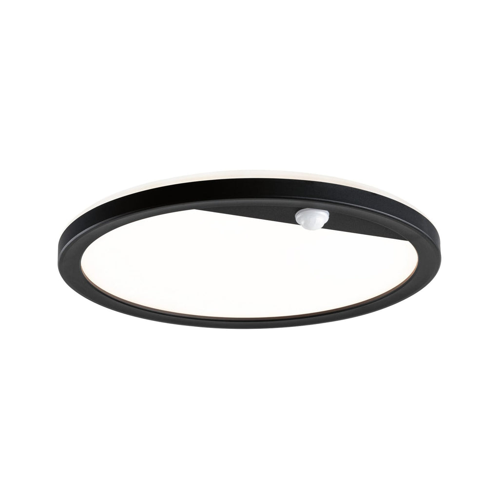 LED utevegglampe Lamina rund med bevegelsessensor bakside