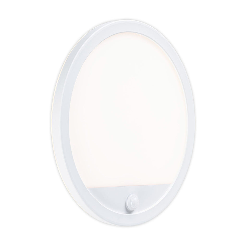 LED utevegglampe Lamina rund CCT med bevegelsessensor hvit IP44 forfra