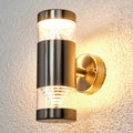 LED utevegglampe Lanea rustfritt stål front