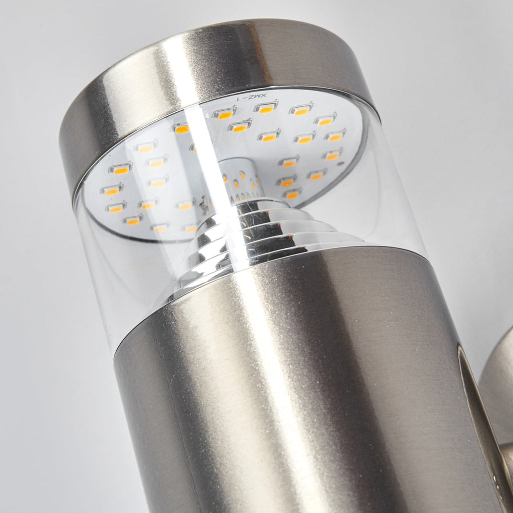 LED utevegglampe Lanea rustfritt stål montert på vegg