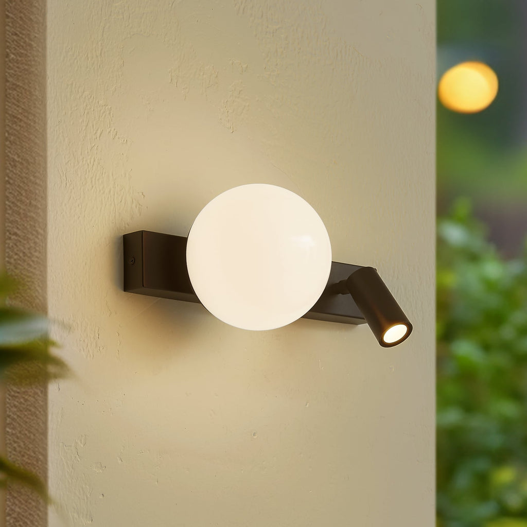 LED utevegglampe Larcie med bevegelsessensor forfra
