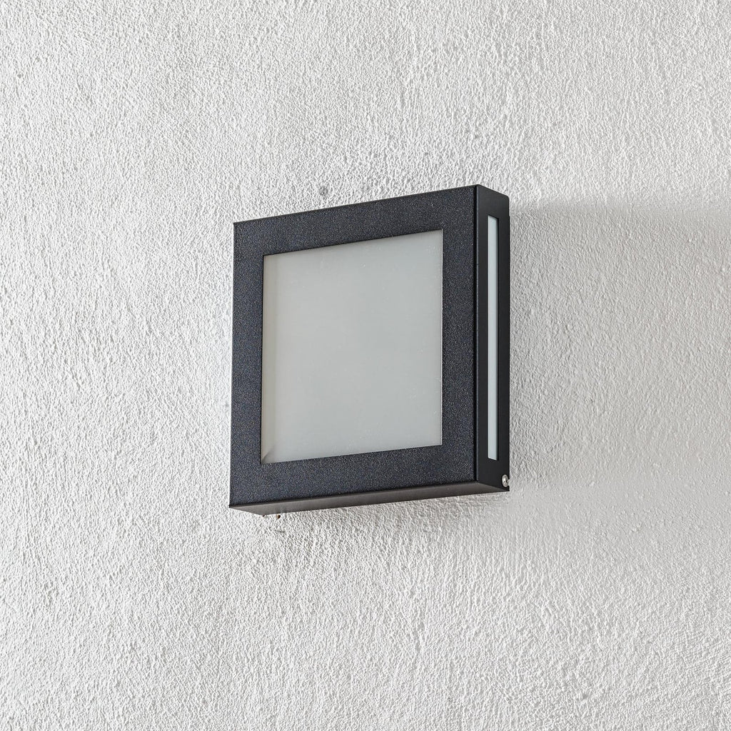 LED utevegglampe Legendo Mini rustfritt stål opalglass IP44 bakside