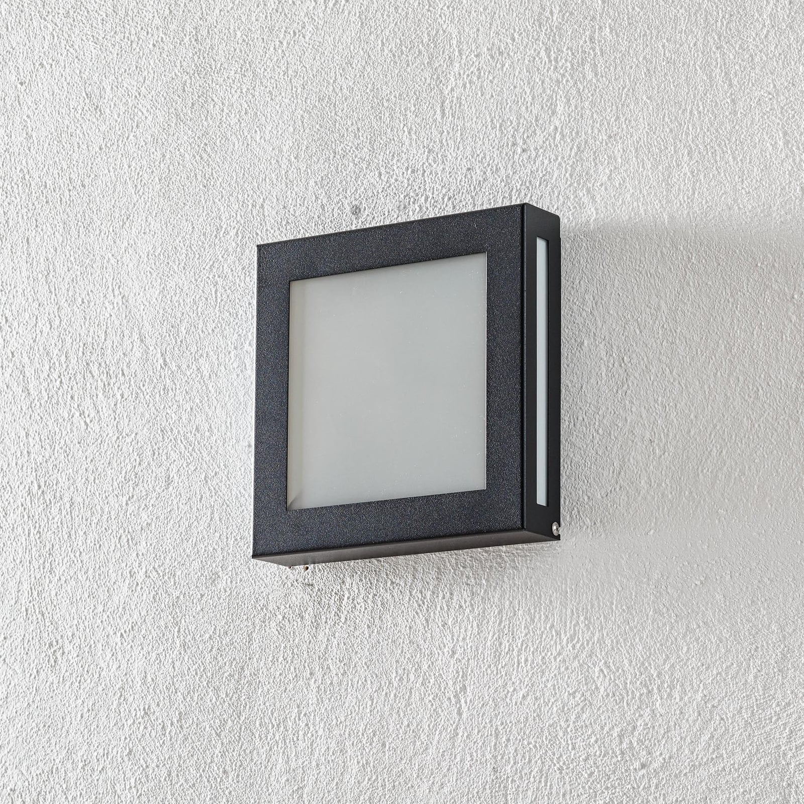 LED utevegglampe Legendo Mini rustfritt stål opalglass IP44 bakside
