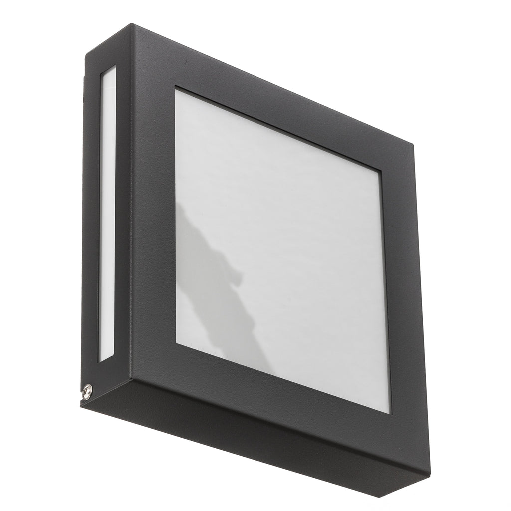 LED utevegglampe Legendo Mini rustfritt stål opalglass IP44 detalj av glass