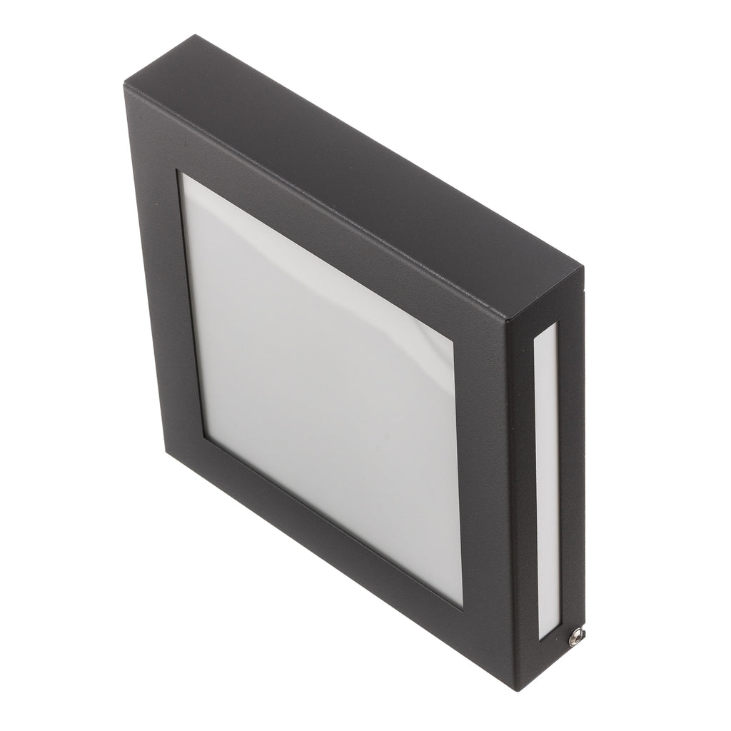 LED utevegglampe Legendo Mini rustfritt stål opalglass IP44 montert på vegg
