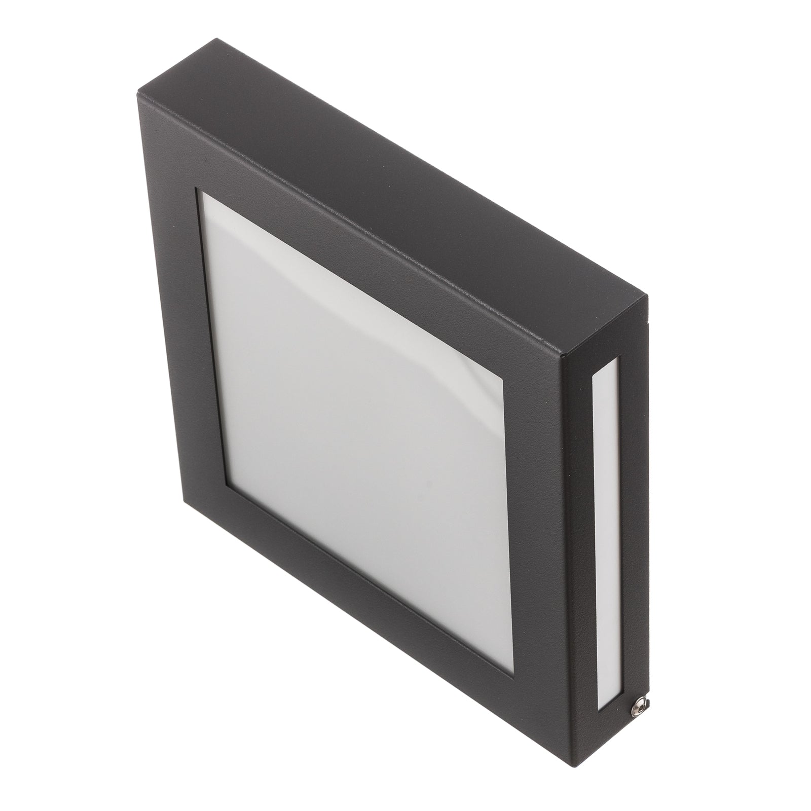 LED utevegglampe Legendo Mini rustfritt stål opalglass IP44 montert på vegg