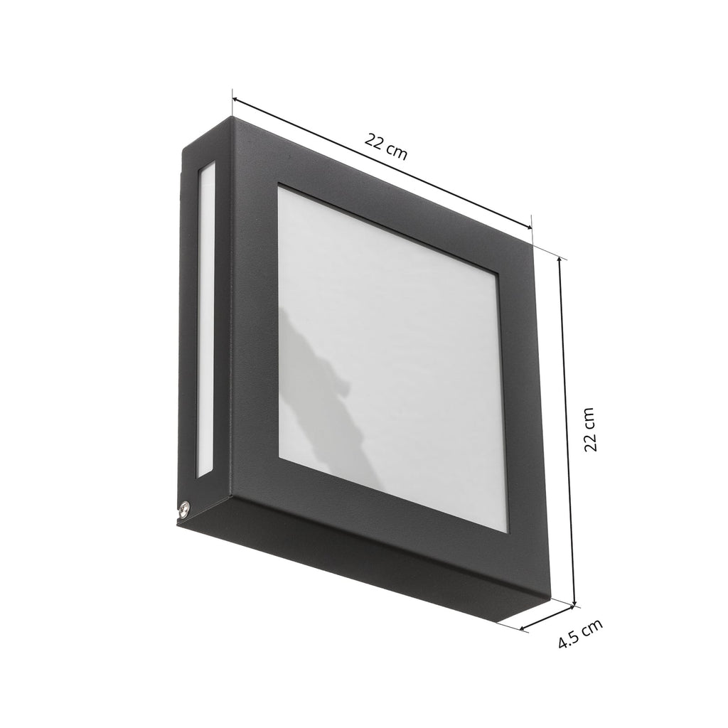 LED utevegglampe Legendo Mini rustfritt stål opalglass IP44 lysutslipp side