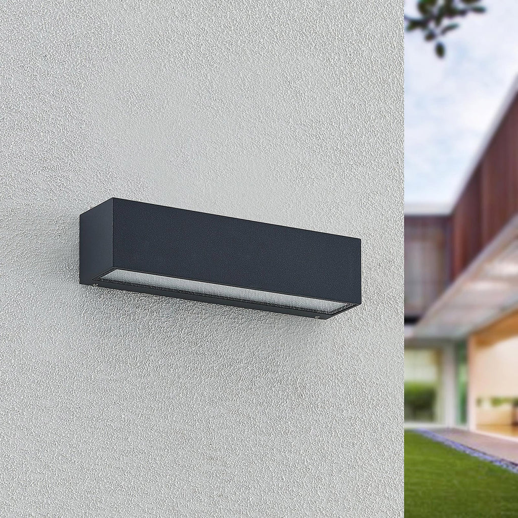 LED utevegglampe Lengo 2-lys antrasitt 25 cm bakside