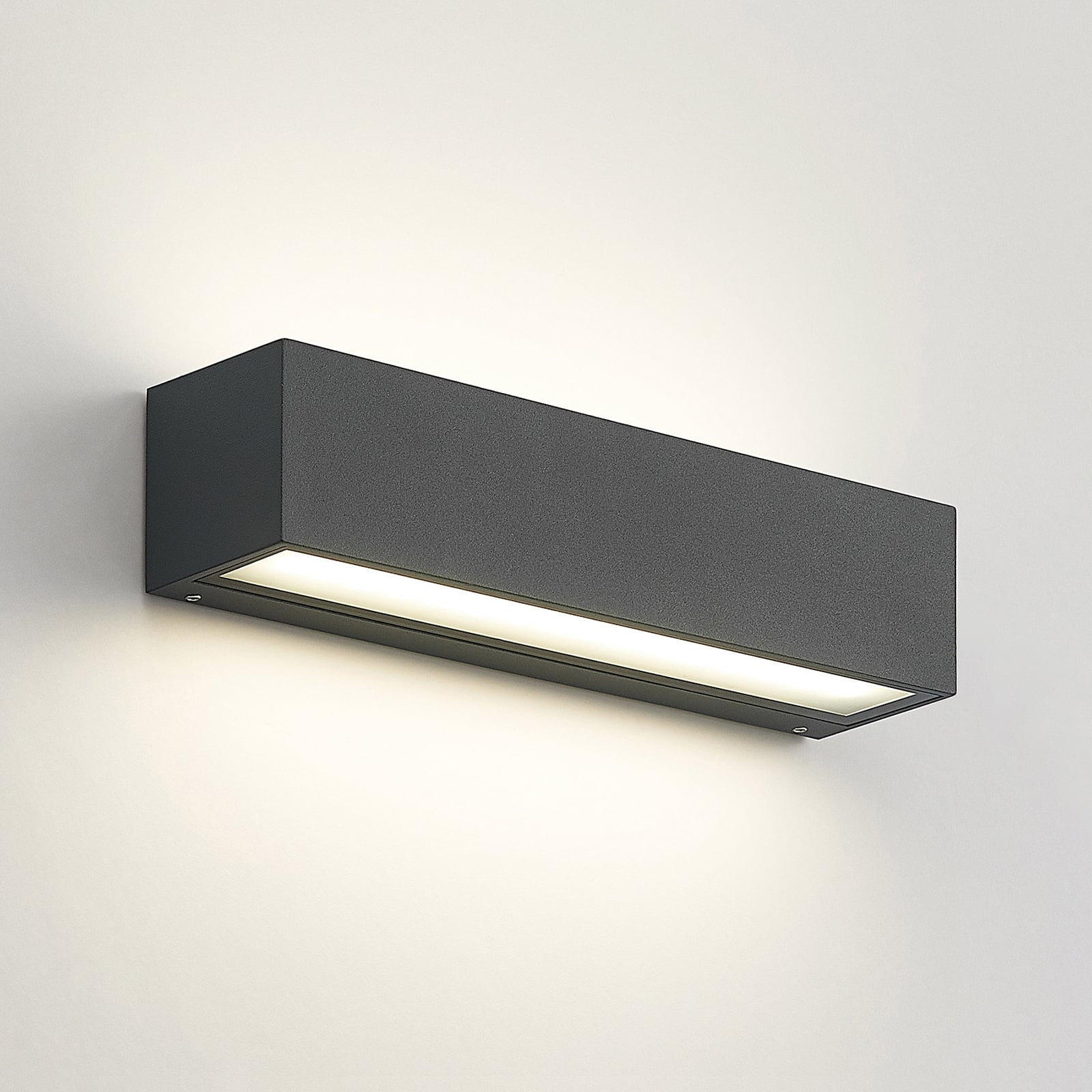 Nærbilde av LED utevegglampe Lengo 2-lys antrasitt 25 cm