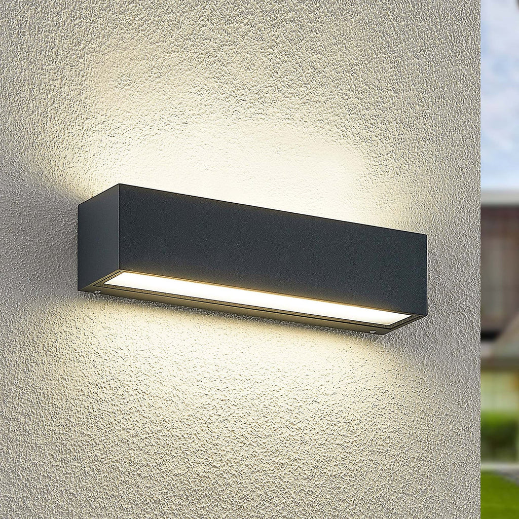 LED utevegglampe Lengo 2-lys antrasitt 25 cm forside