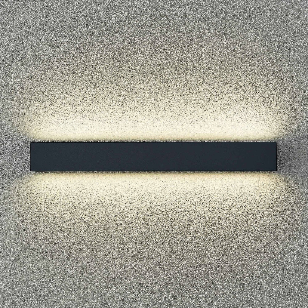LED utevegglampe Lengo 2-lys antrasitt glass og aluminium