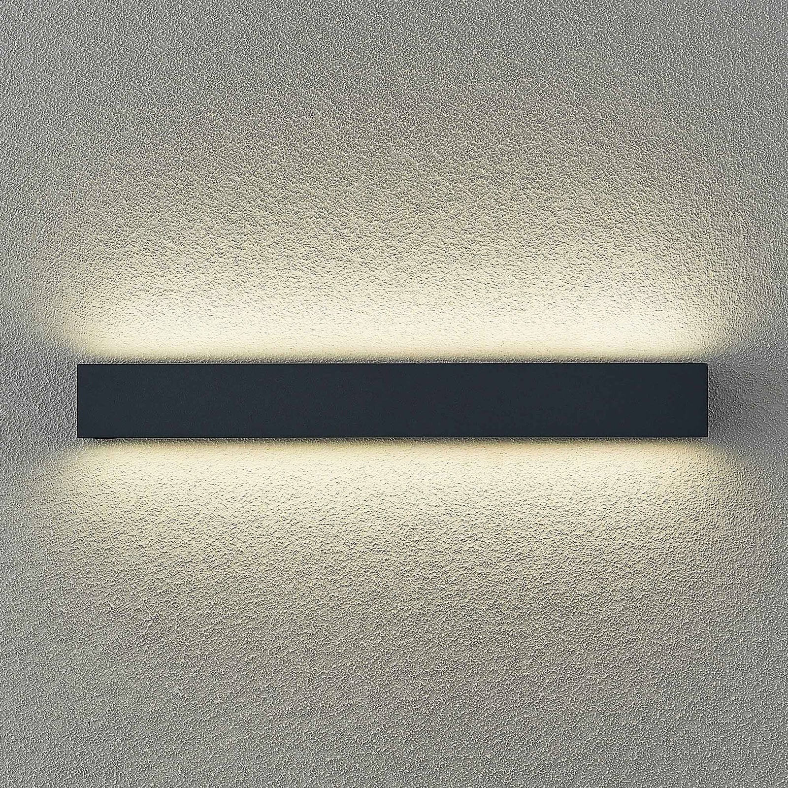 LED utevegglampe Lengo 2-lys antrasitt glass og aluminium