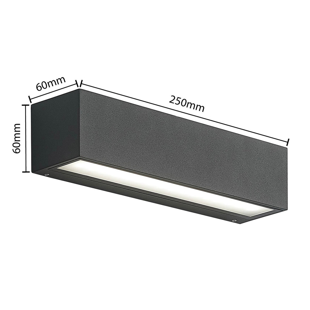 LED utevegglampe Lengo 25 cm antrasitt CCT IP65 montert