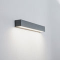 LED utevegglampe Lengo aluminium grå 50 cm forfra