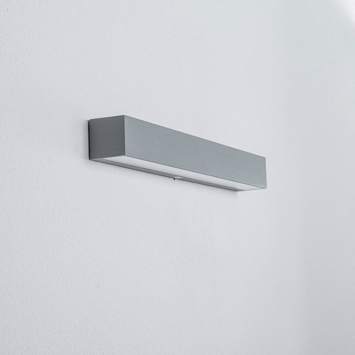 LED utevegglampe Lengo aluminium grå 50 cm bakside