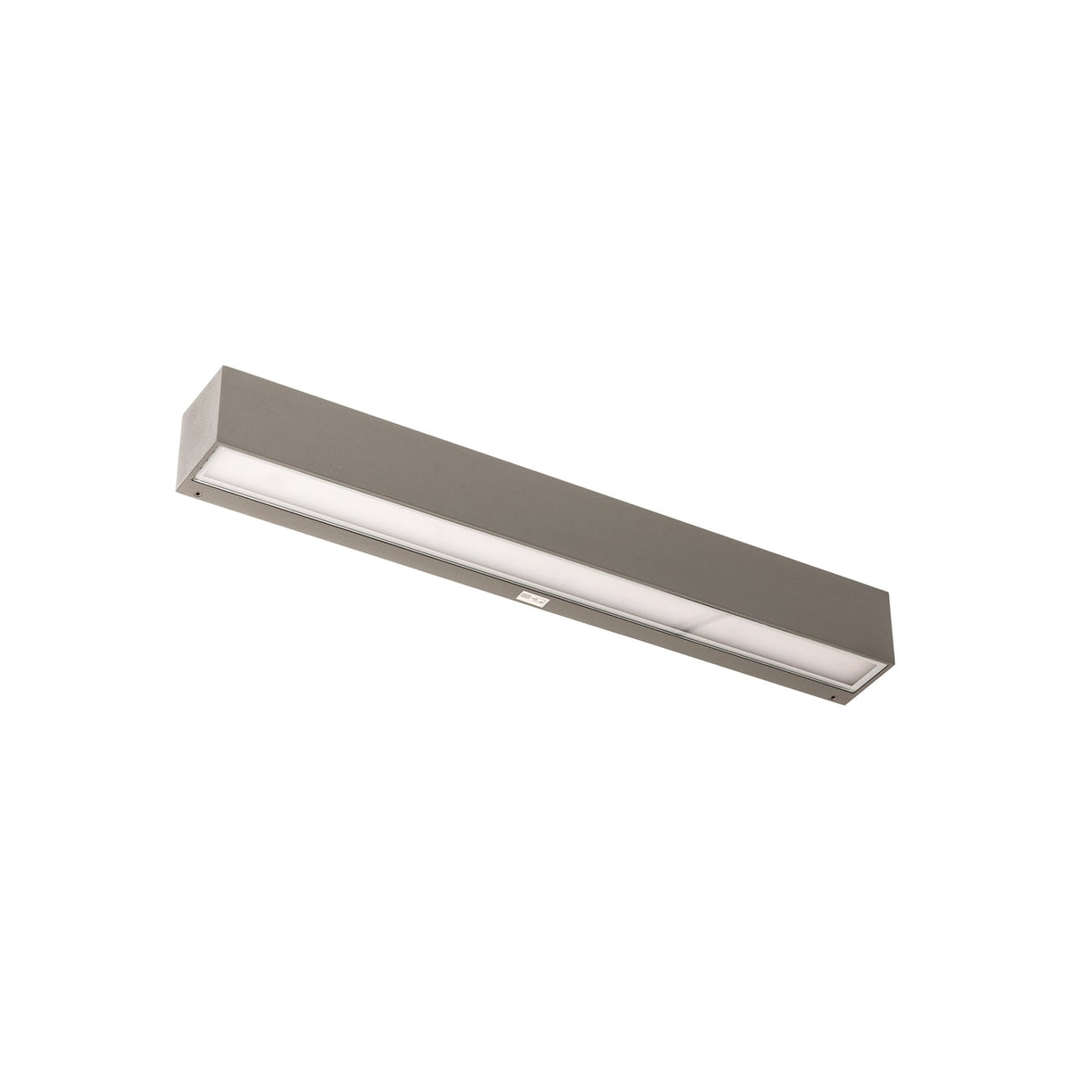 LED utevegglampe Lengo aluminium grå 50 cm detalj av glass