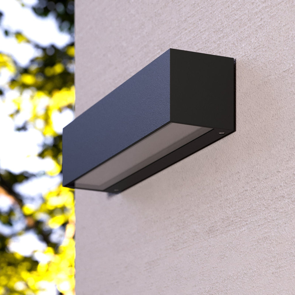 LED utevegglampe Lengo opp og ned antrasitt montert på vegg