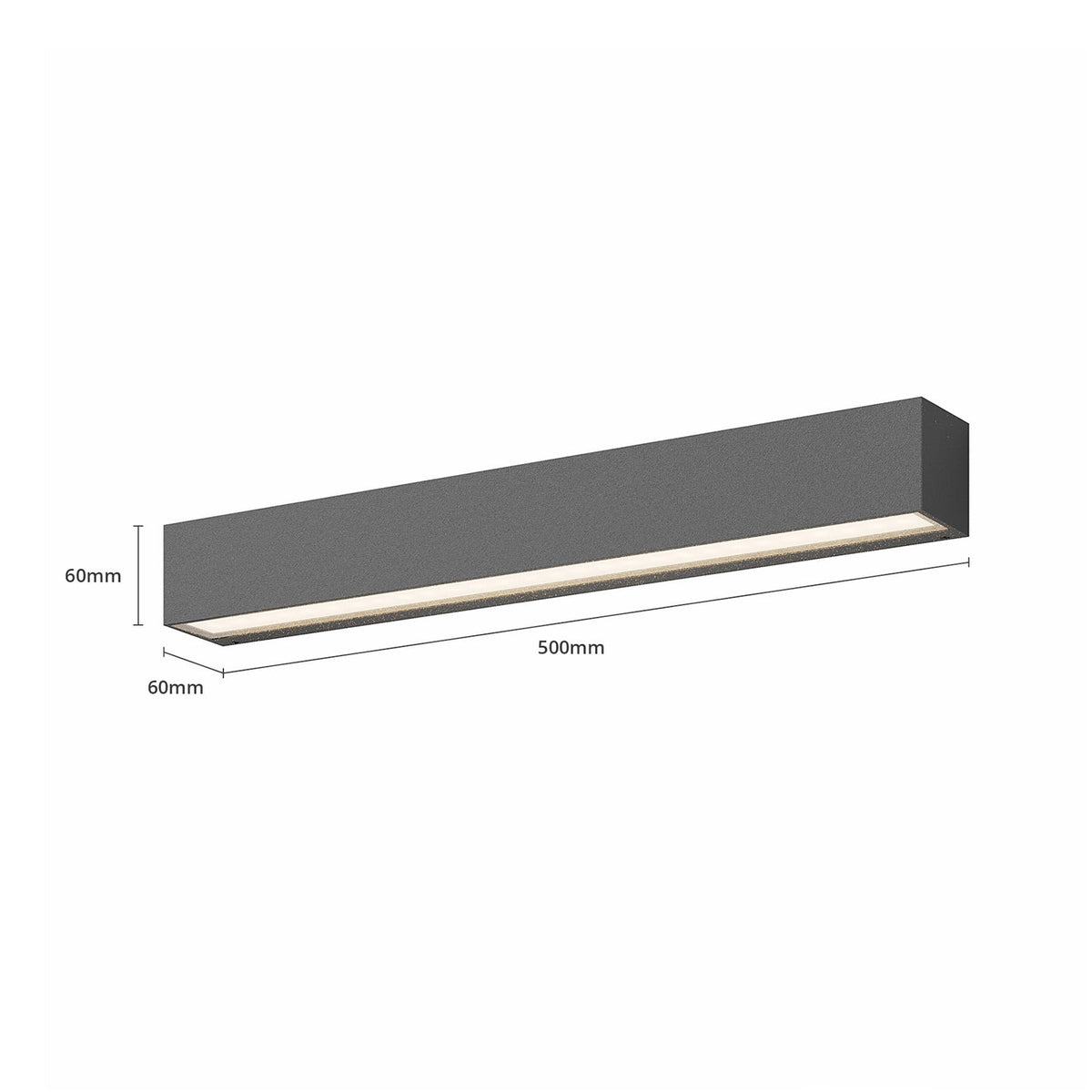 LED utevegglampe Lengo opp/ned antrasitt 50 cm detalj