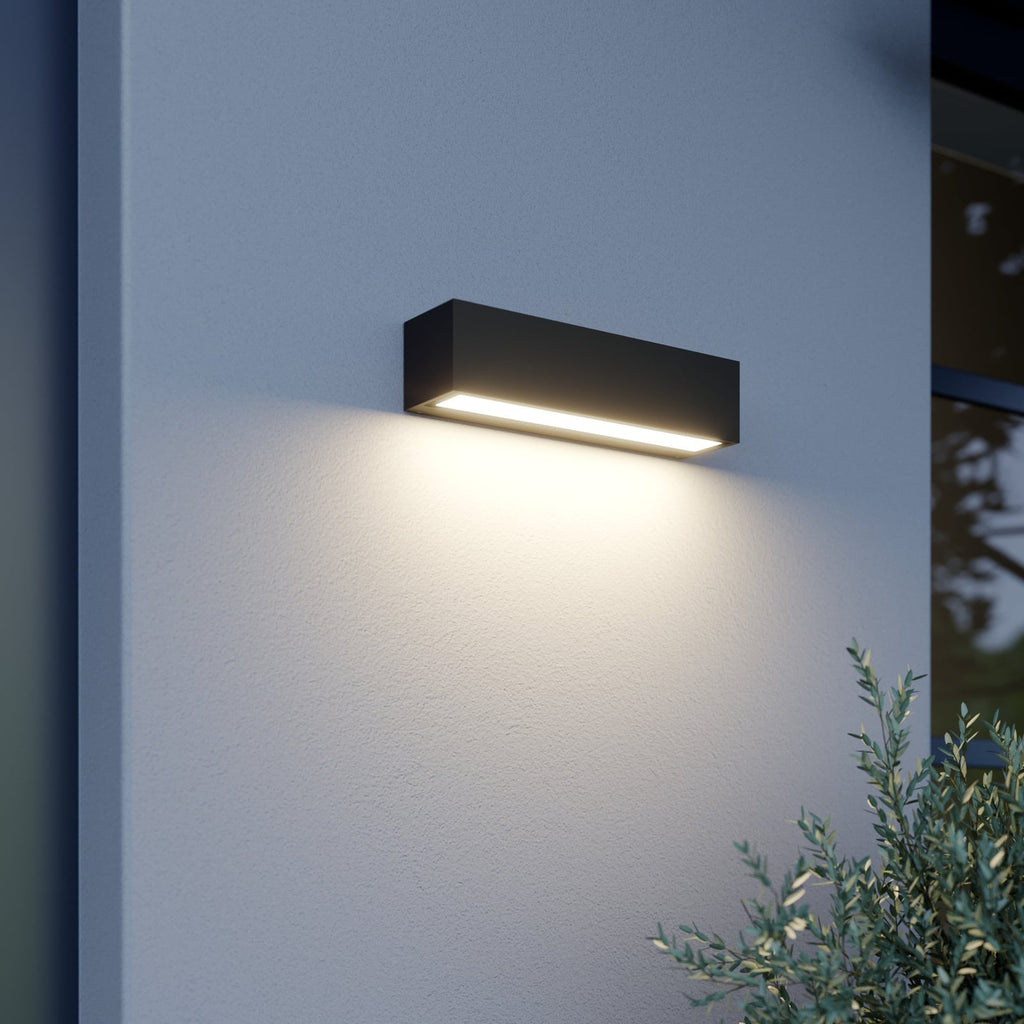 LED utevegglampe Lengo antrasitt bakside