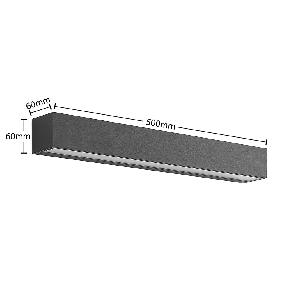 LED utevegglampe Lengo antrasitt sideprofil