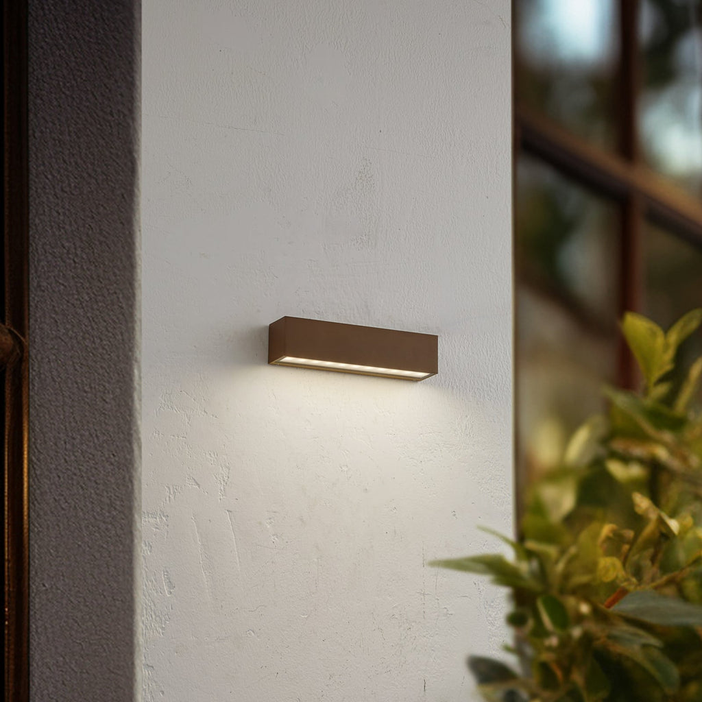 LED utevegglampe Lengo brun bakside