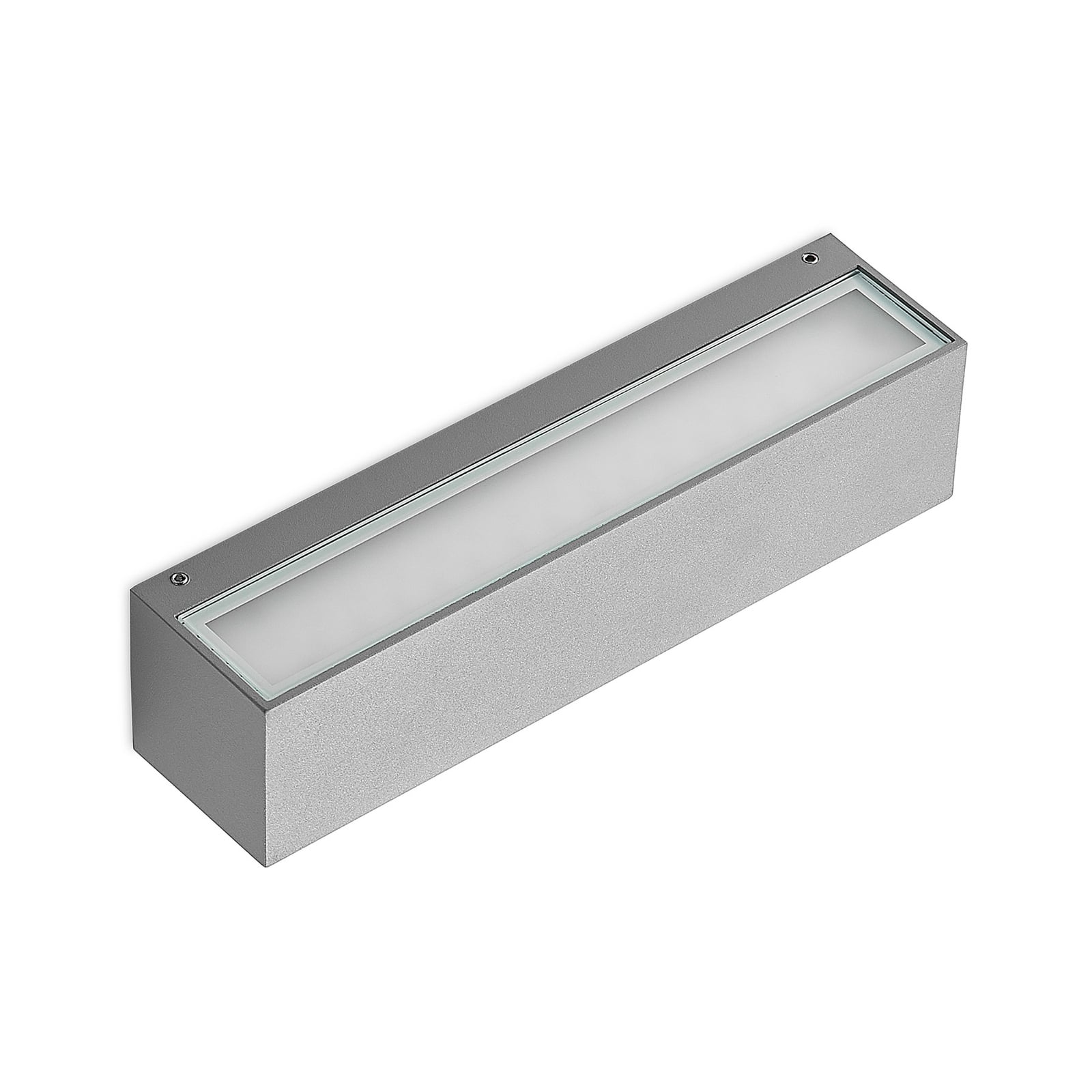 LED utevegglampe Lengo grå sideprofil