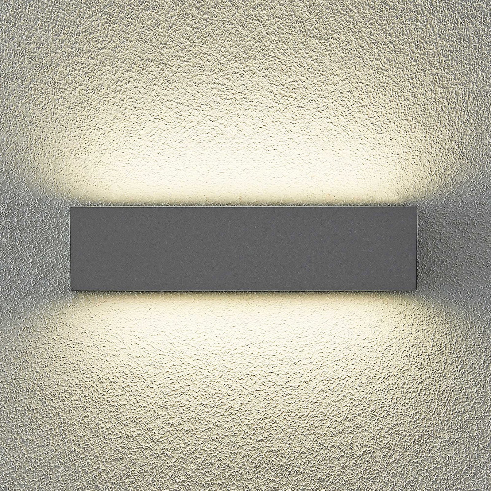 LED utevegglampe Lengo grå lys oppover