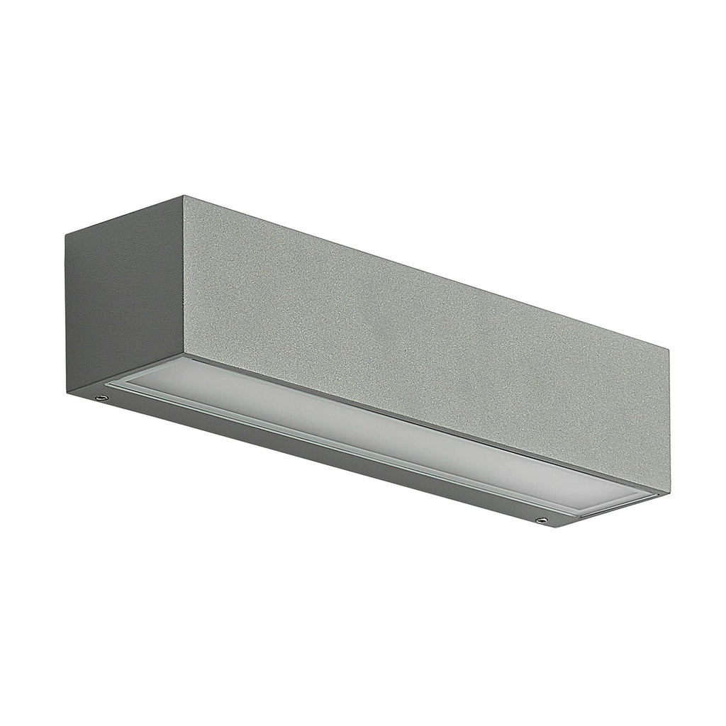 LED utevegglampe Lengo grå aluminium detalj