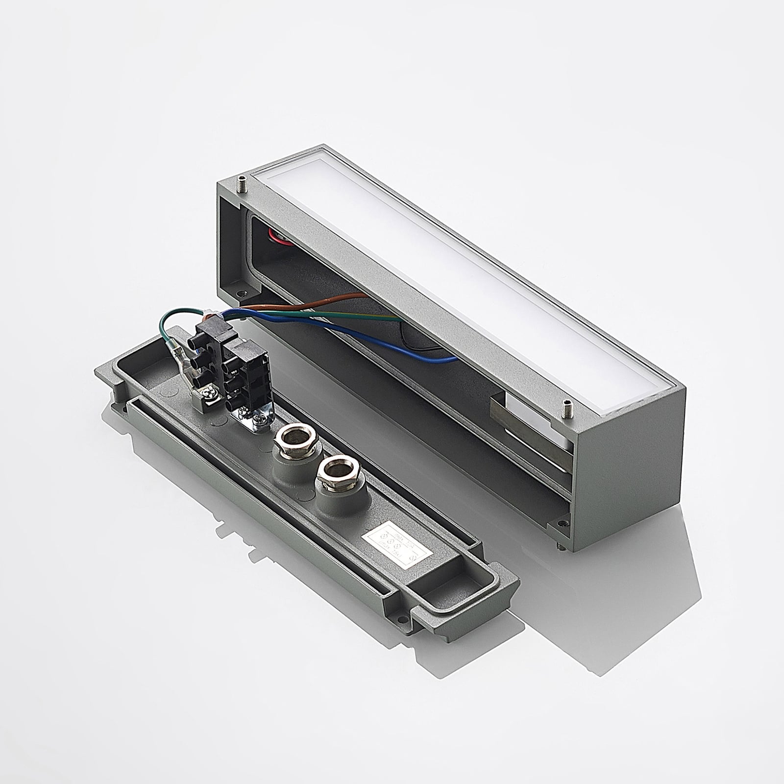 LED utevegglampe Lengo grå aluminium 25 cm CCT IP65 - Arcchio