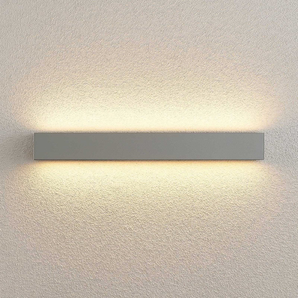 LED utevegglampe Lengo opp og ned sølv 50 cm montert