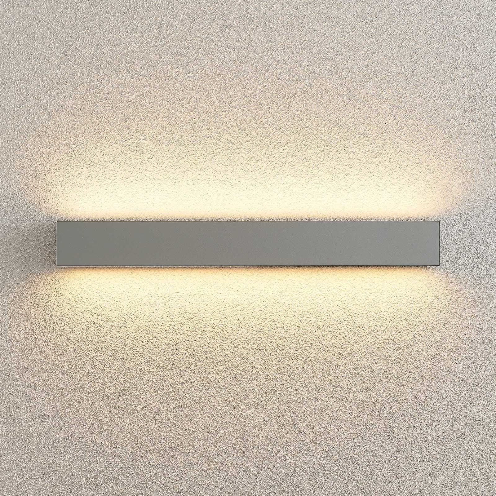 LED utevegglampe Lengo opp og ned sølv 50 cm montert