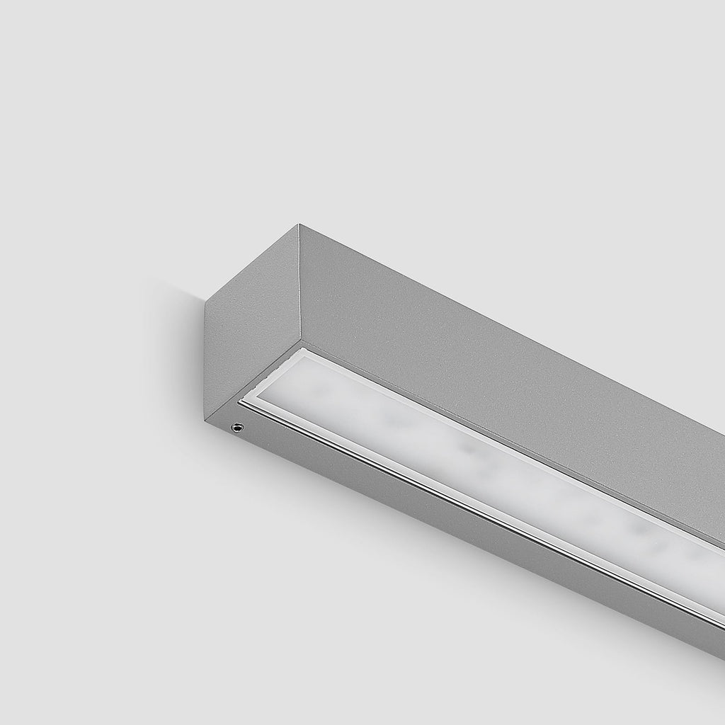 LED utevegglampe Lengo opp og ned sølv 50 cm top view