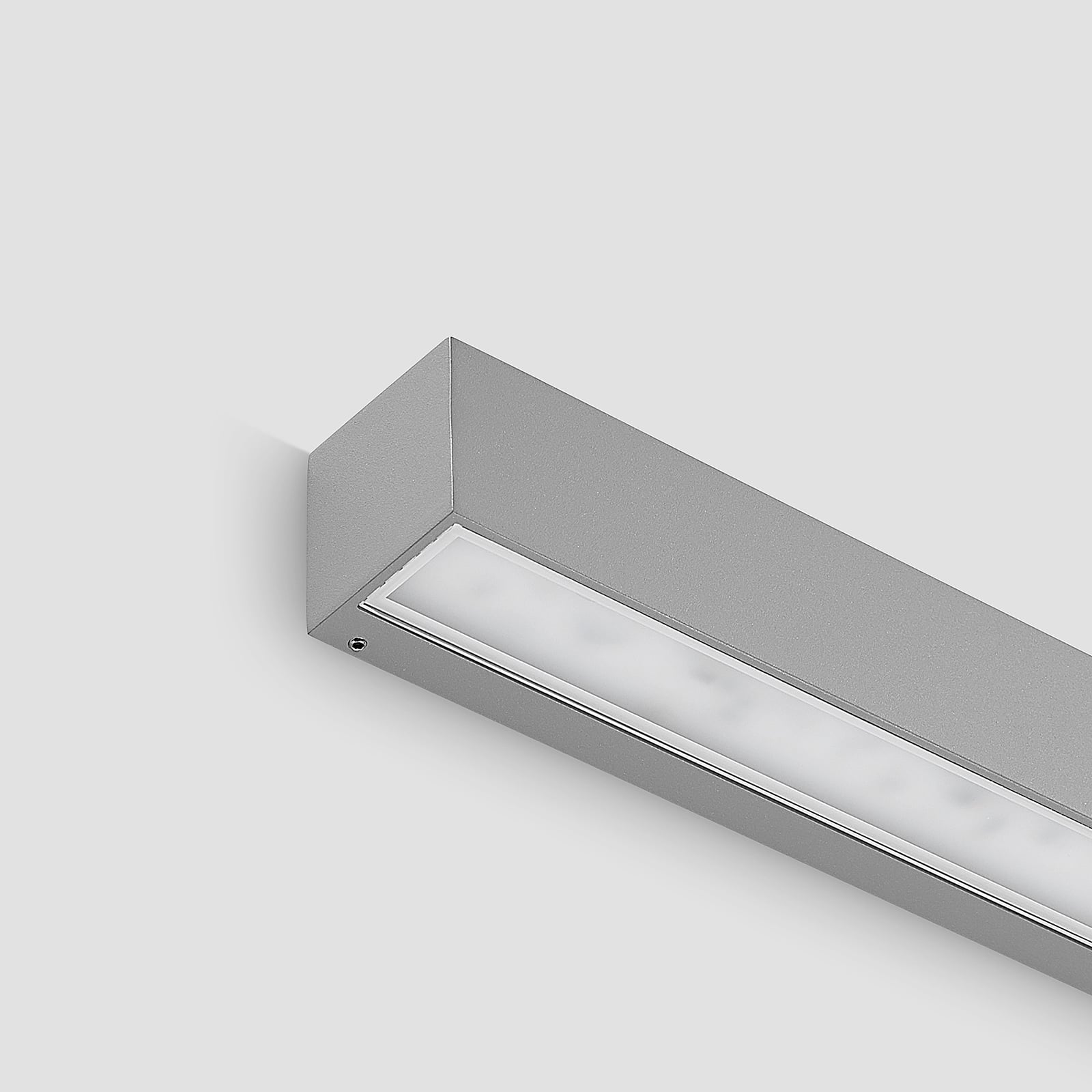 LED utevegglampe Lengo opp og ned sølv 50 cm top view