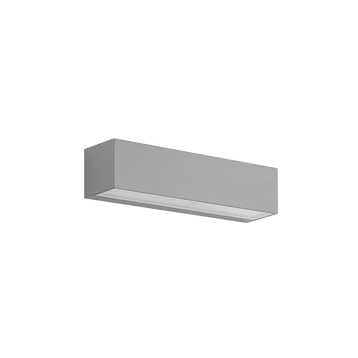 LED utevegglampe Lengo opp/ned sølv 25 cm IP65 18W sideprofil