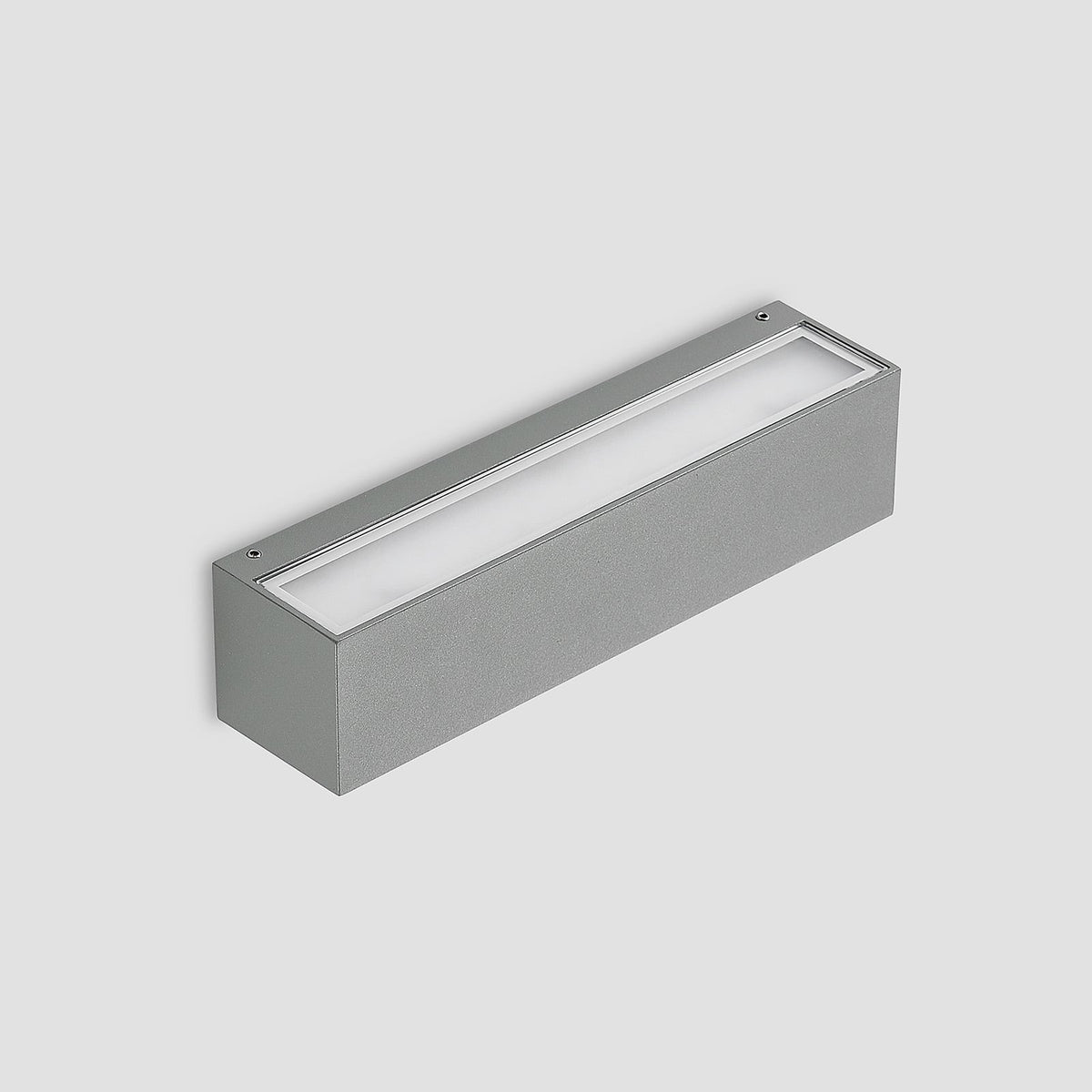 LED utevegglampe Lengo opp/ned sølv 25 cm IP65 18W lys nedover