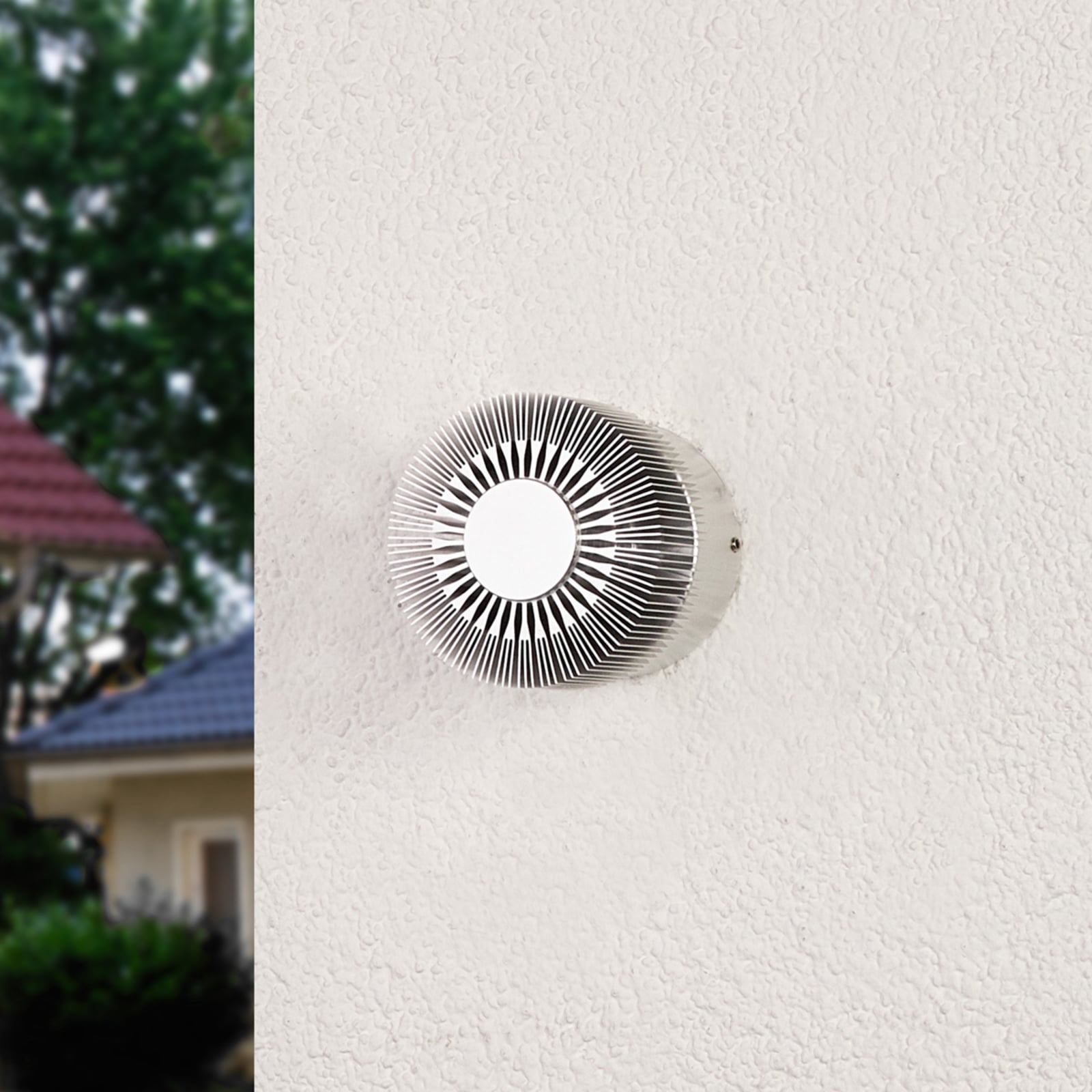 LED utevegglampe Lennias aluminium bakside