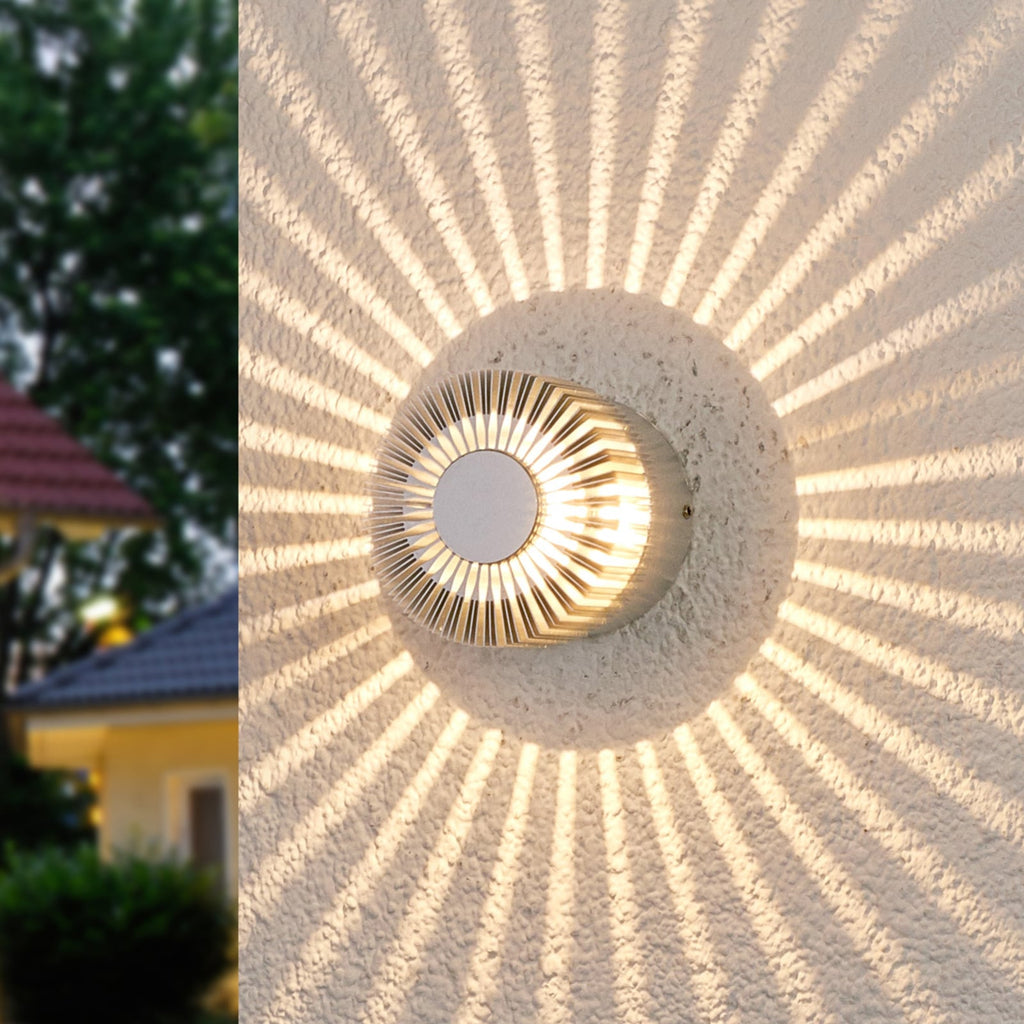 LED utevegglampe Lennias aluminium forfra