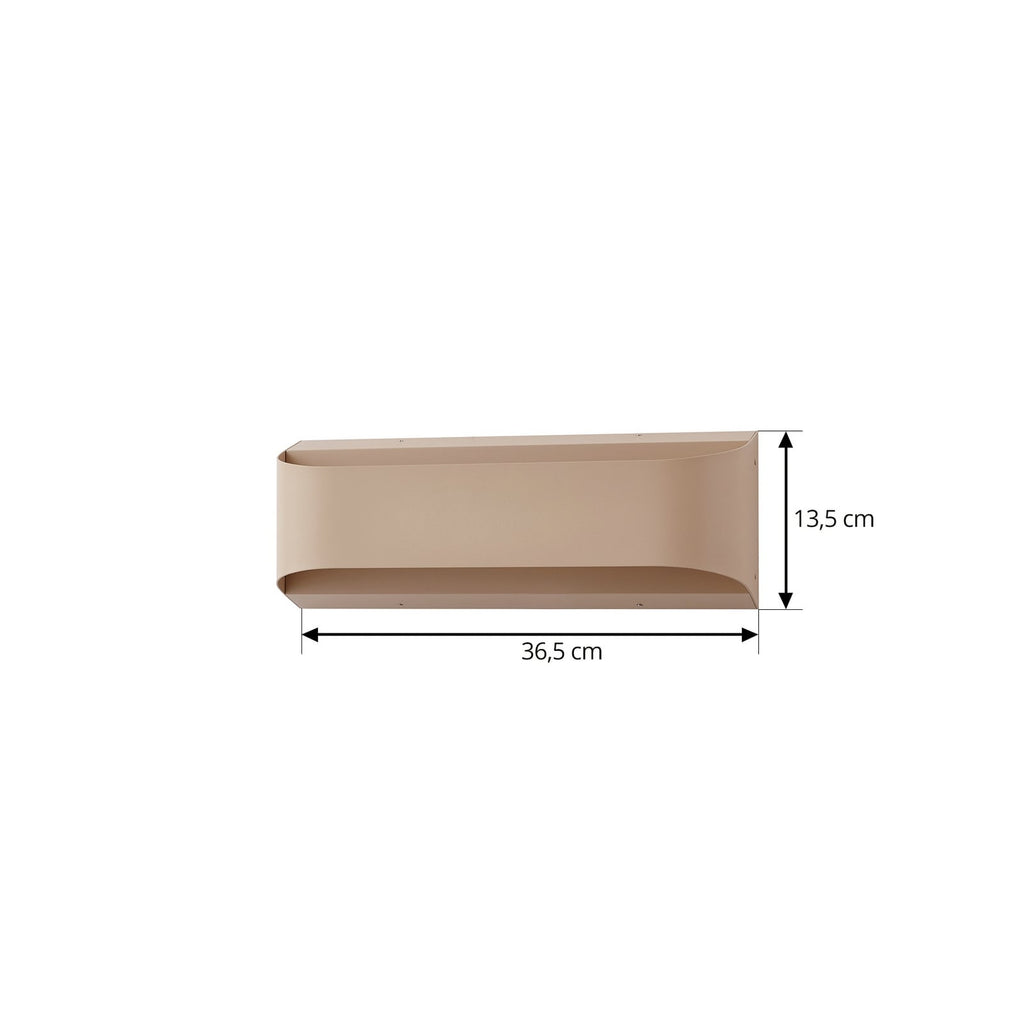 Nærbilde av LED utevegglampe Lenore beige aluminium