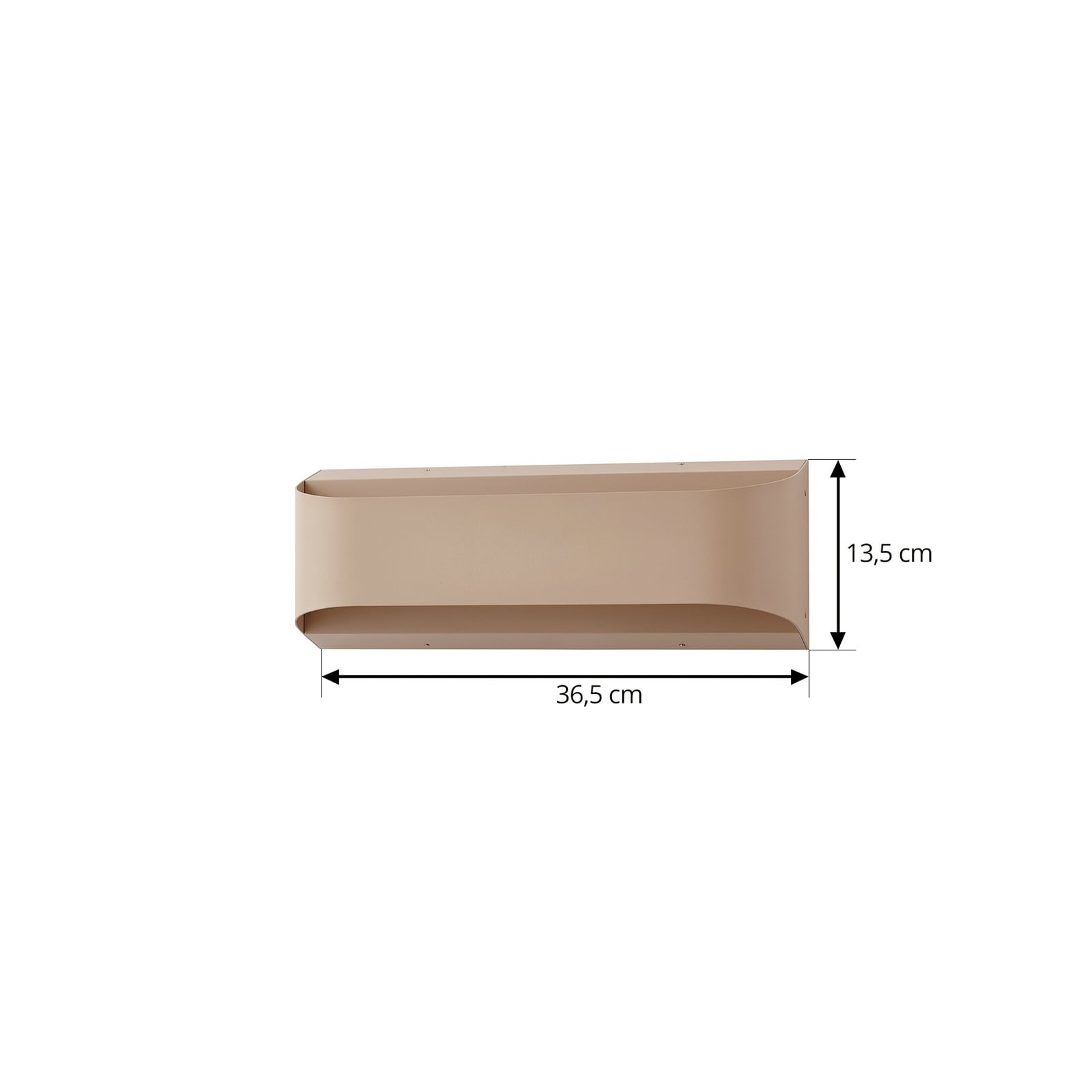 Nærbilde av LED utevegglampe Lenore beige aluminium