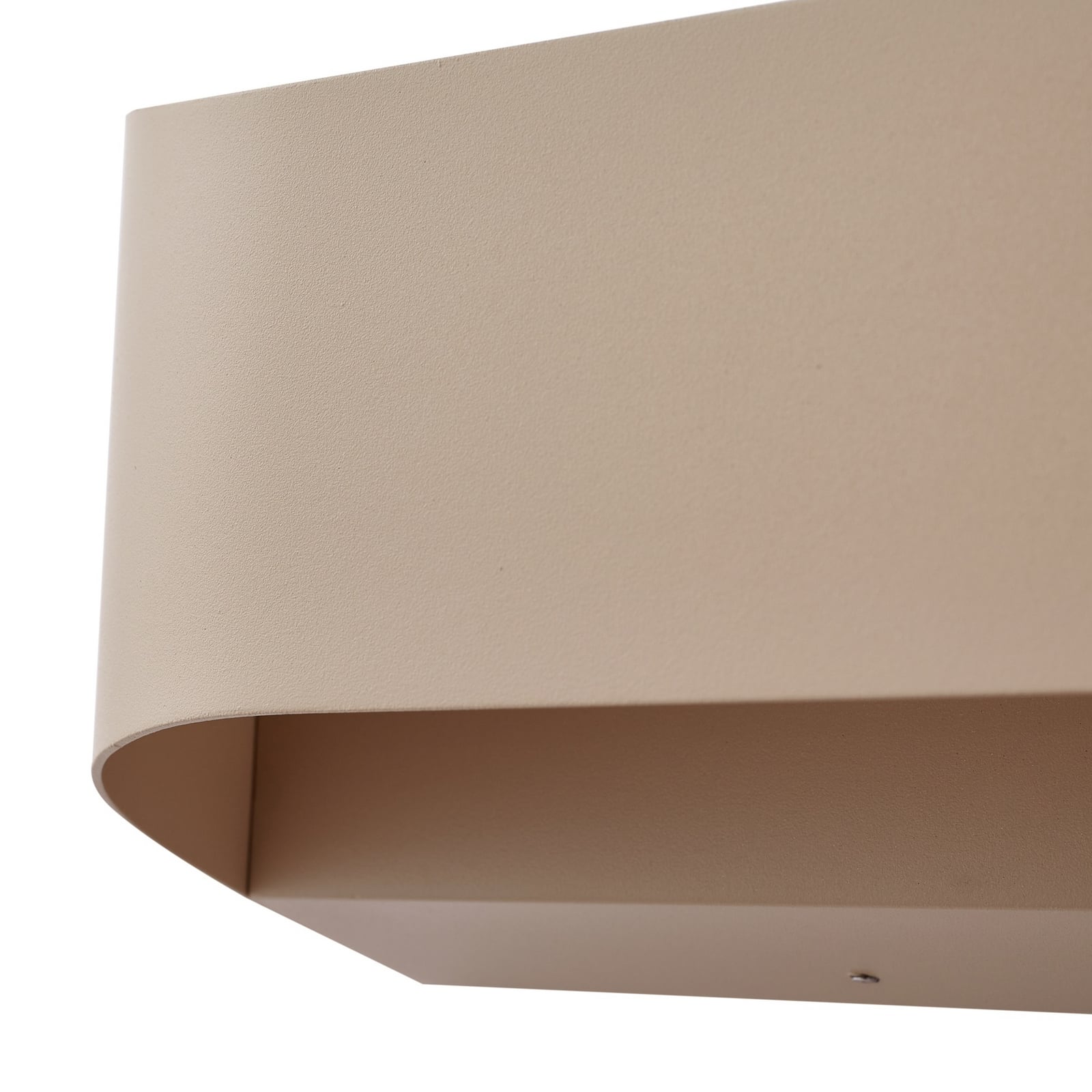 LED utevegglampe Lenore beige aluminium med lys