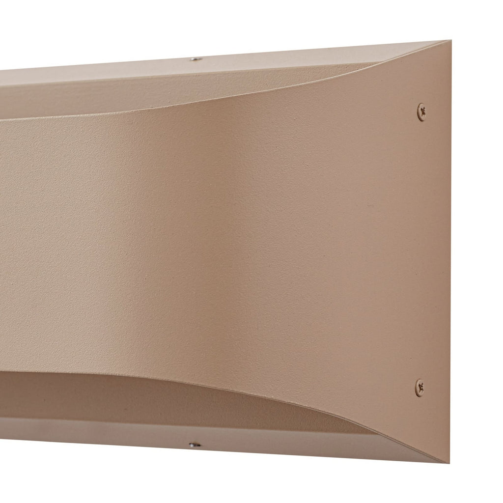 Sideprofil av LED utevegglampe Lenore beige aluminium