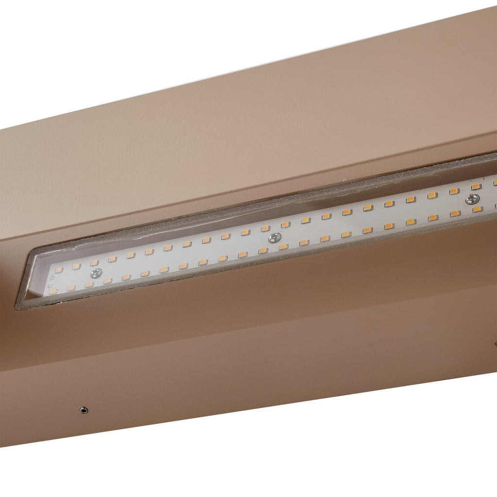LED utevegglampe Lenore beige aluminium materialdetalj