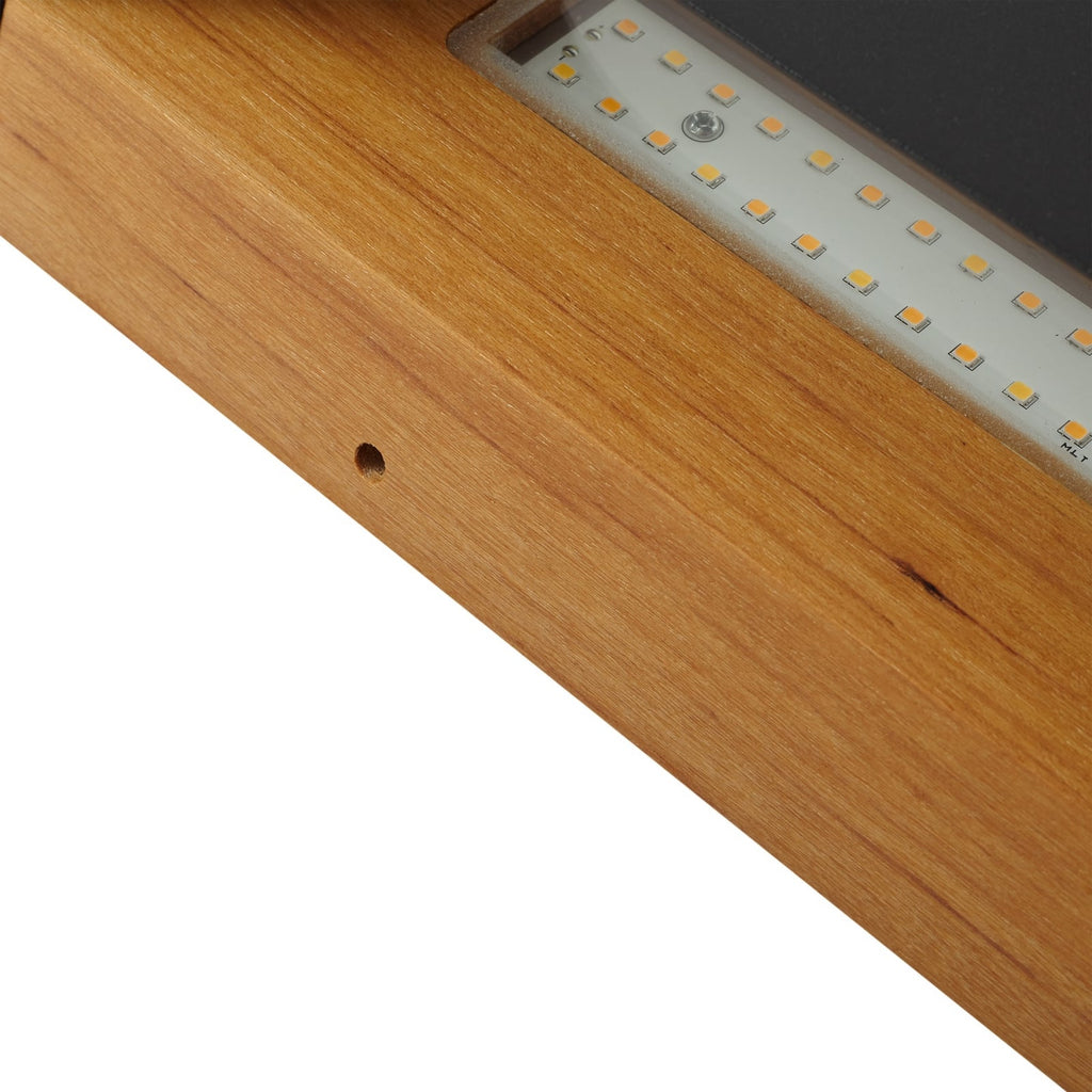 LED utevegglampe Lenore svart aluminium med tre sett fra siden