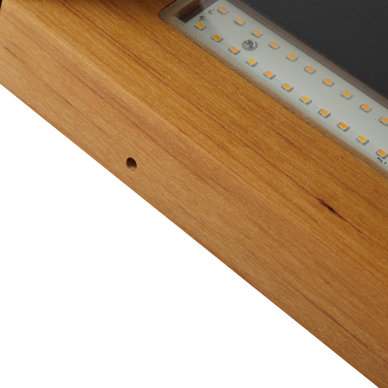 LED utevegglampe Lenore svart aluminium med tre sett fra siden