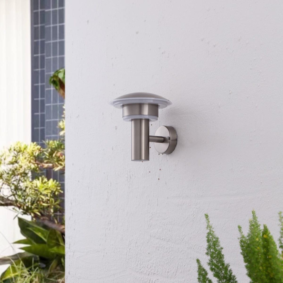 LED utevegglampe Lillie rustfritt stål bakside