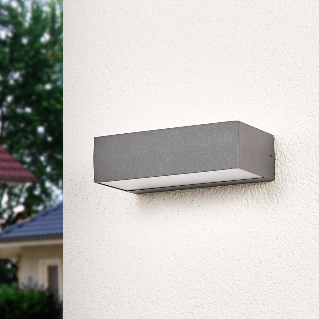 LED utevegglampe Lissi antrasitt opp og ned bakside