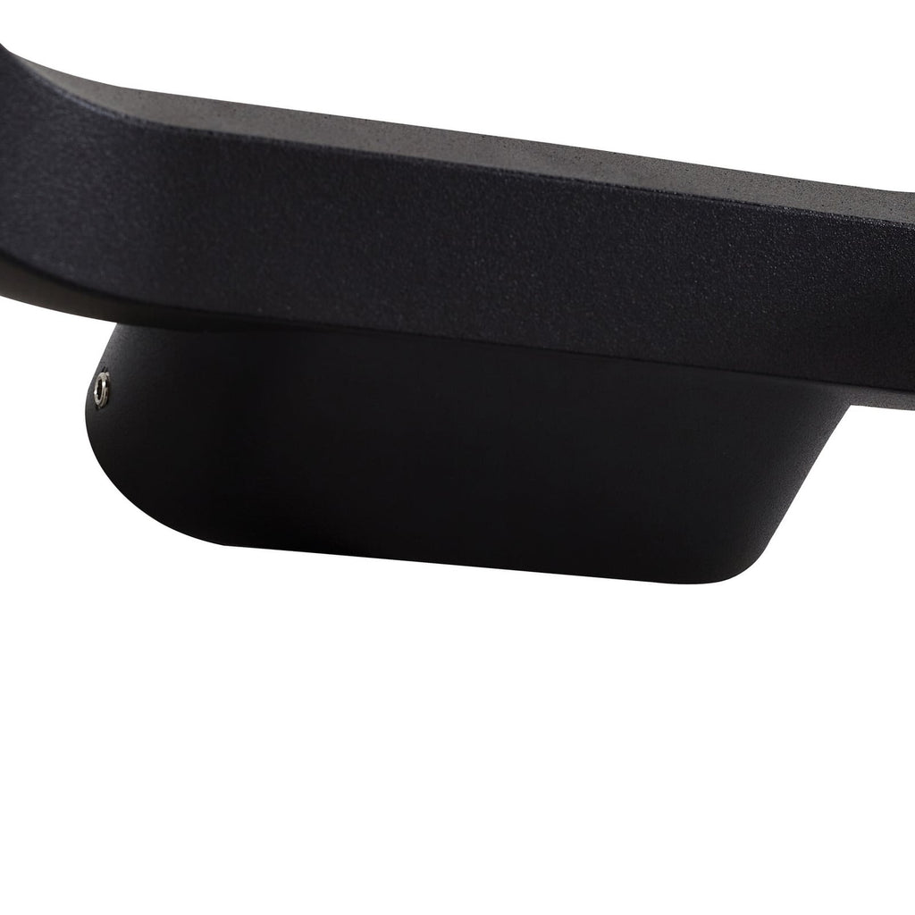 LED utevegglampe LOOP svart metall lysbilde