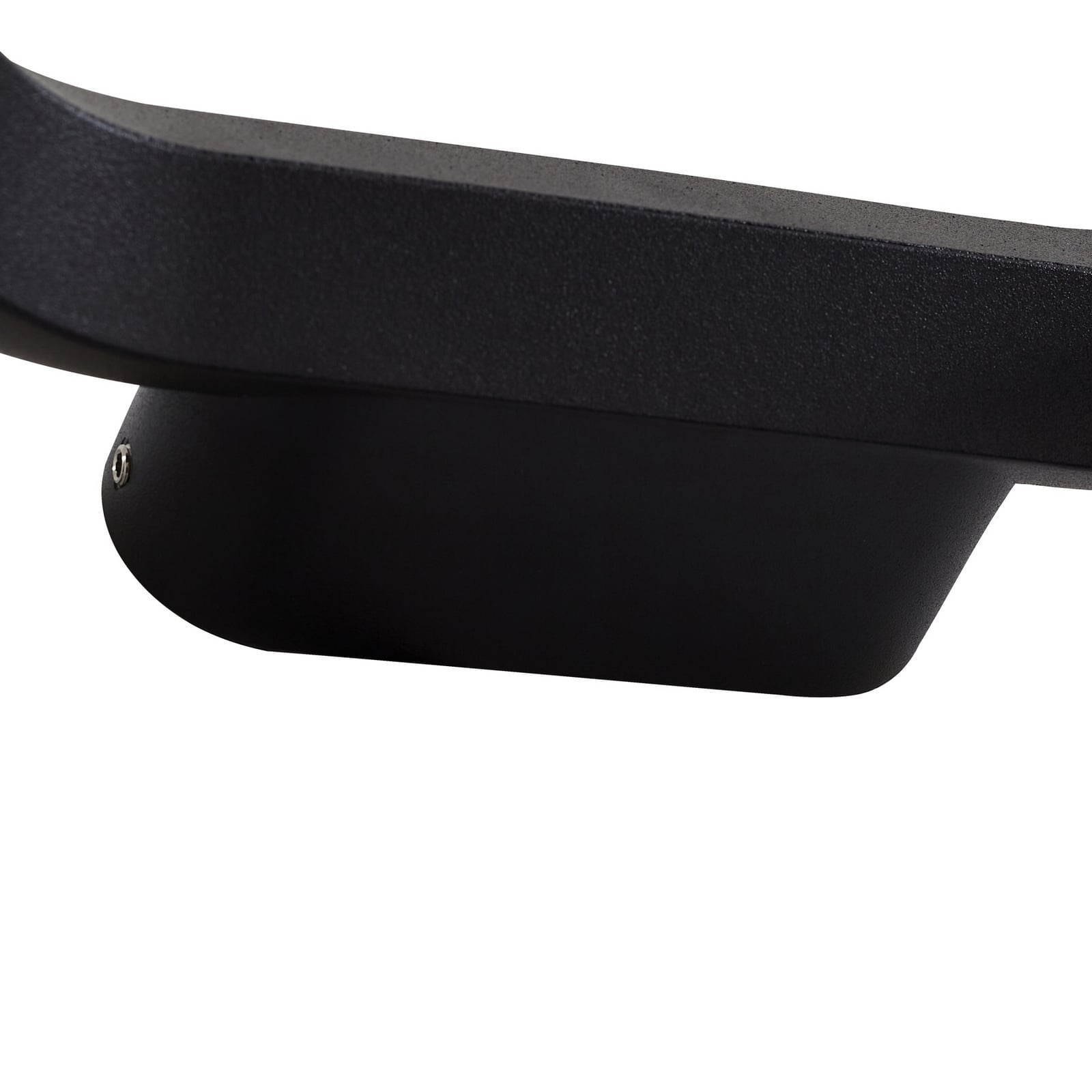 LED utevegglampe LOOP svart metall lysbilde