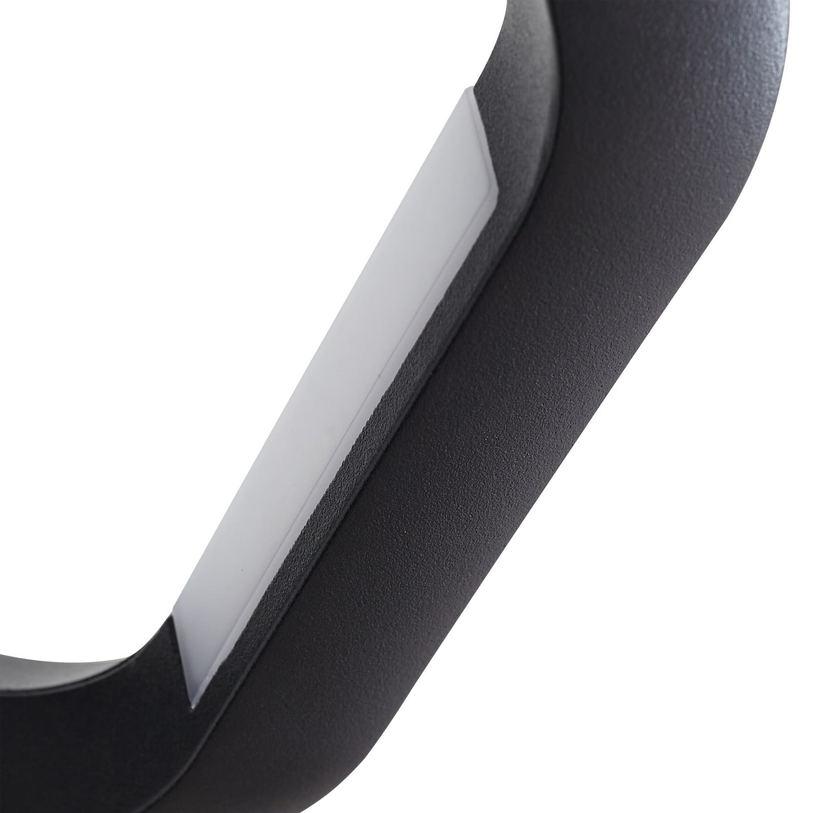 LED utevegglampe LOOP svart metall veggfeste