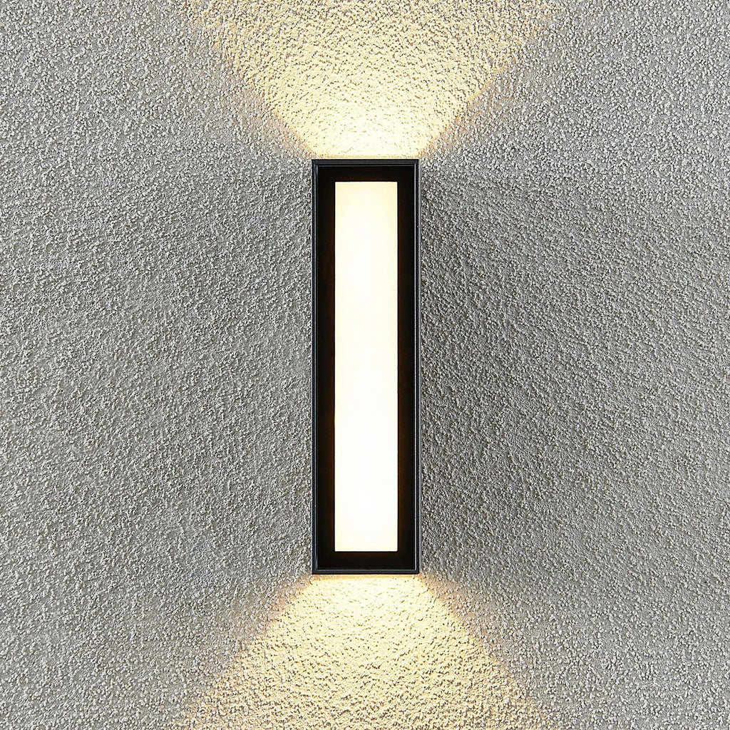 LED utevegglampe Loriava mørkegrå aluminium utsikt fra siden